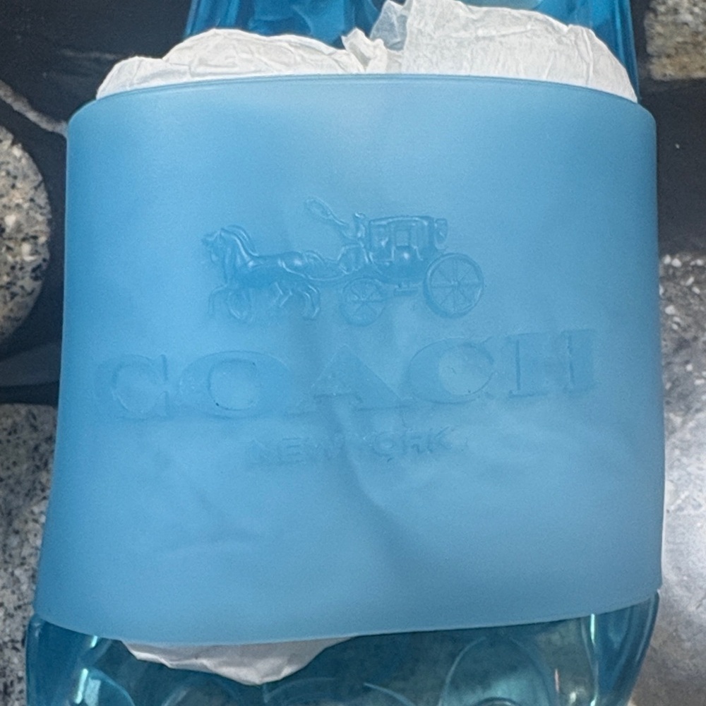 Coach Translucent Blue Slides - Picture 2 of 4
